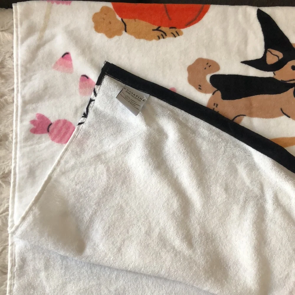 Kassafina Halloween Mixed Dog Print BATH Towels